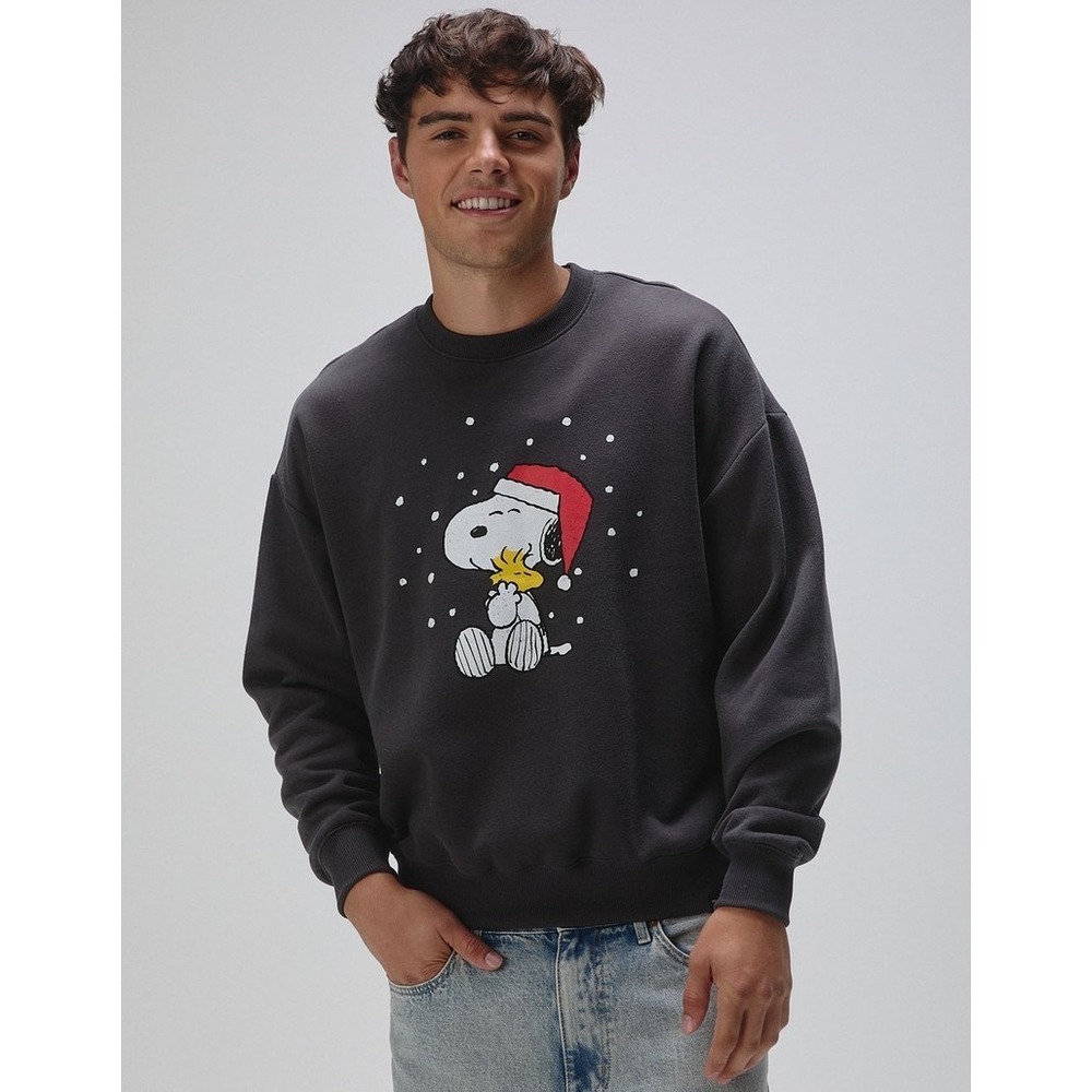 RSQ x Peanuts Woodstock Sweater Adult Sz XS Gray Woodstock Crew Neck LS - Picture 2 of 10